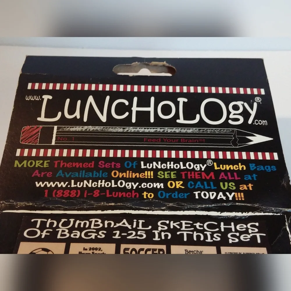 Lunchology Soccer Trivia Paper Lunch Bags Interesting Graphics Collectible